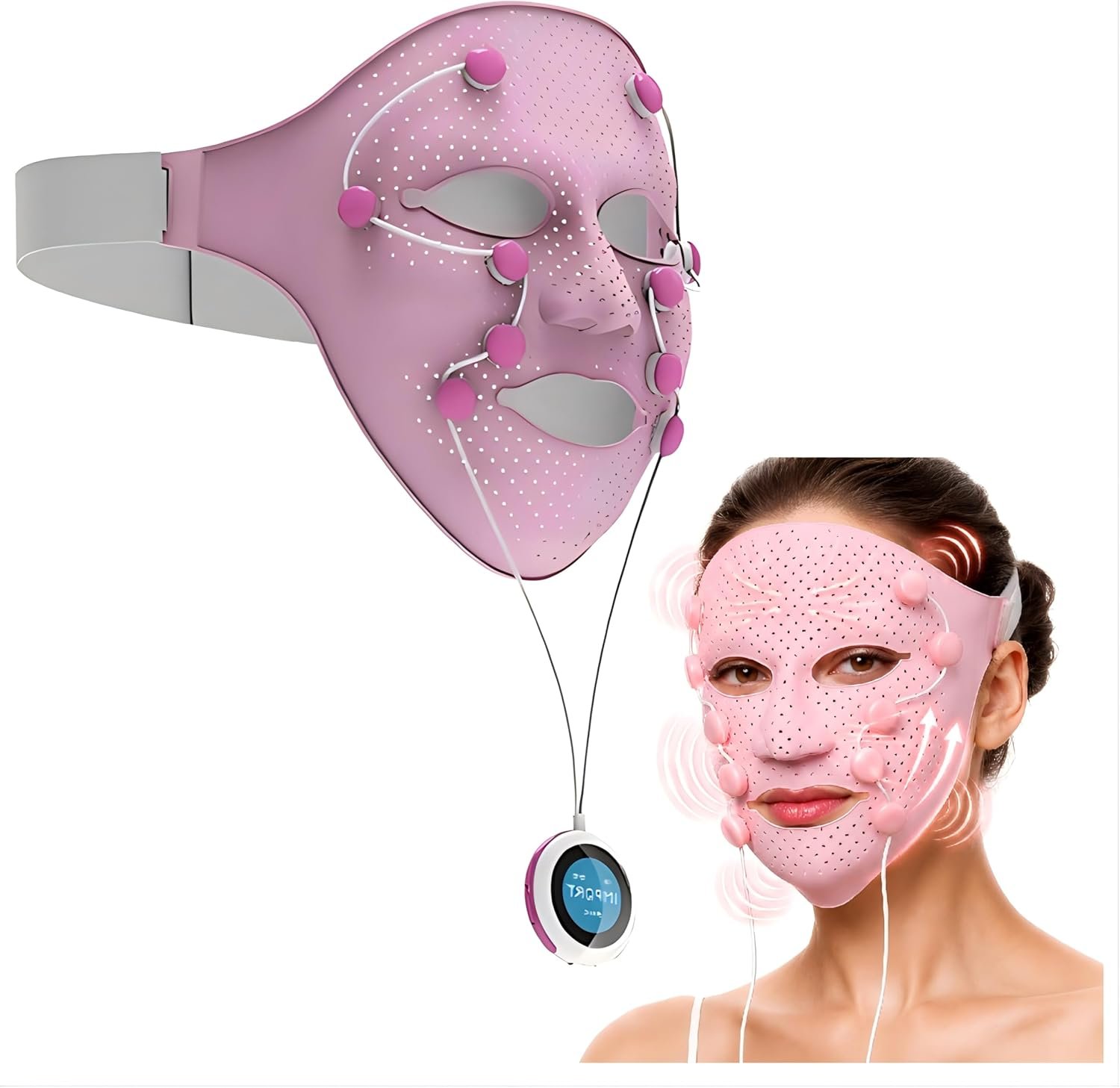Facial mask SPA Instrument, Enjoy Facial Treatment, Massage Treatment, Magnetic mask Introduction. for Home use. ADAPTS to The Contours of The face and fits Easily.
