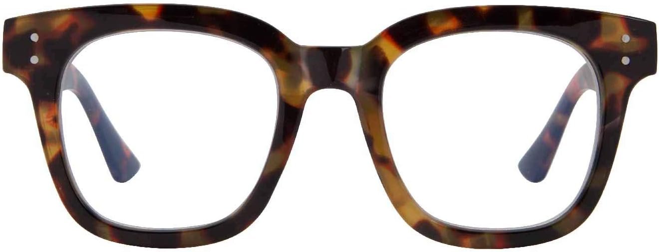 Madison Avenue Women Blue Light Glasses,Oversize Blue Light Blocker for Women, Anti Eyestrain & UV Protection Computer Eyeglasses Hanna (Tortoiseshell)