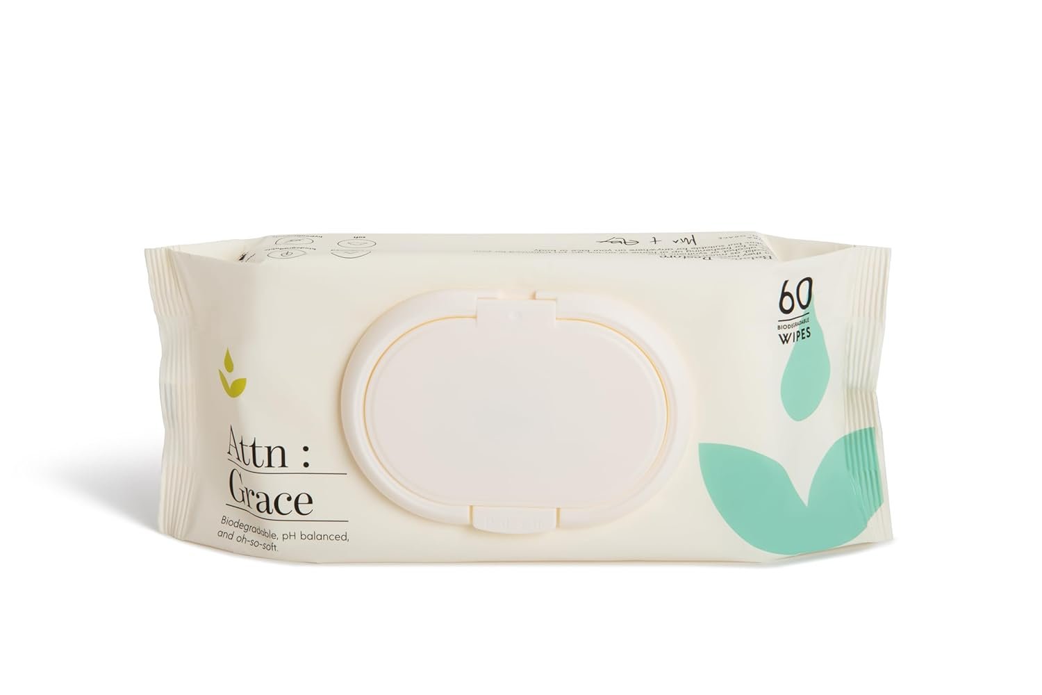 Attn: Grace Flushable Wet Wipes for Women (60 Ct) – Cleanse and Refresh with Aloe Vera and Coconut Oil/Soft & Natural Ingredients Soothe Sensitive Skin
