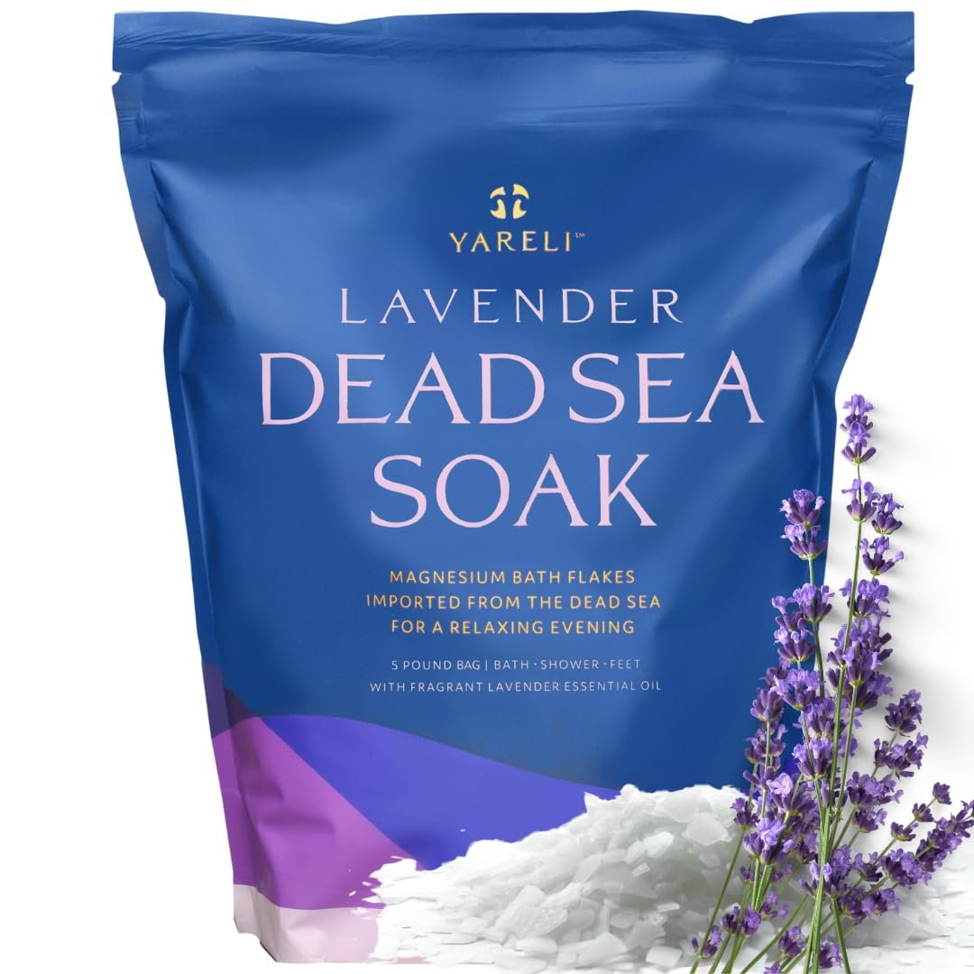 Yareli Magnesium Flakes Dead Sea Bath Soak, 5lb Lavender