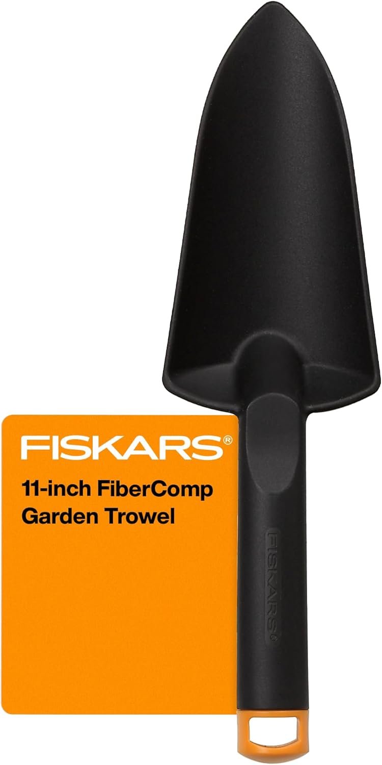 Fiskars Hand Trowel – Fiber Composite Gardening Hand Tool with Hang Hole – Lawn and Yard Tools