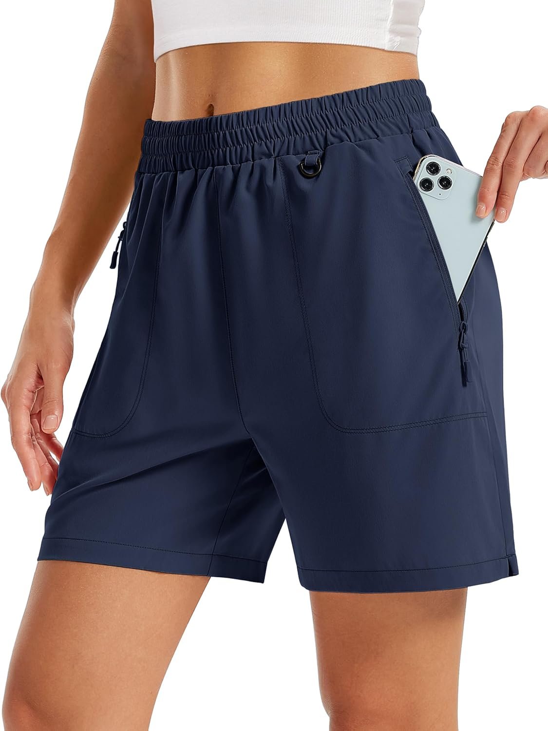 TACVASEN Women’s 5″ Hiking Shorts Quick Dry UPF 50+ Lightweight Athletic Shorts with Pockets Golf Casual Workout Summer