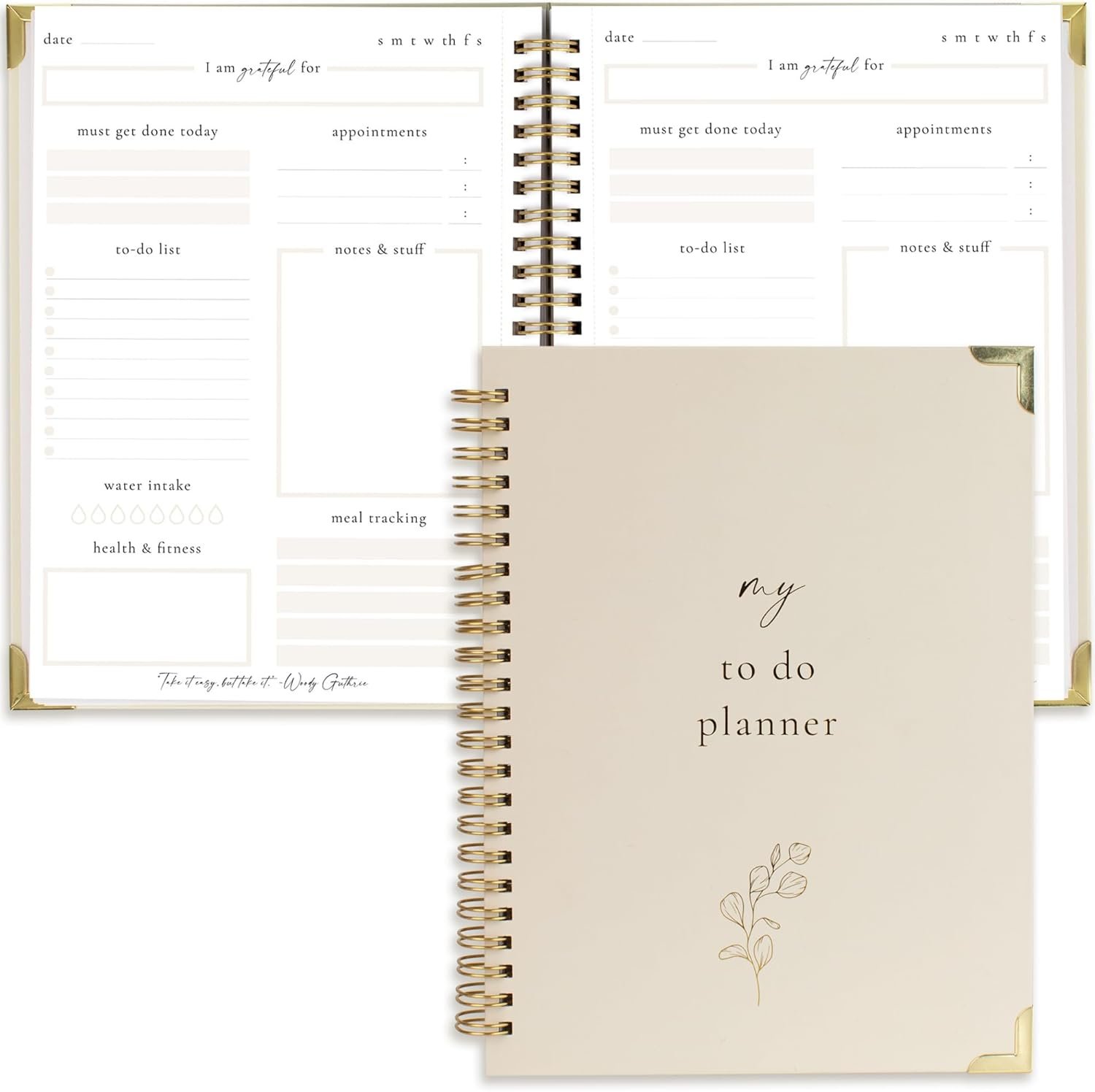 Beautiful To Do List Notebook 2026 (8.5 x 6.4″) – Aesthetic Daily Planner to Easily Organize Your Tasks And Boost Productivity – Stylish Undated ADHD Planner Gift and The Perfect School or Office Supplies For Women
