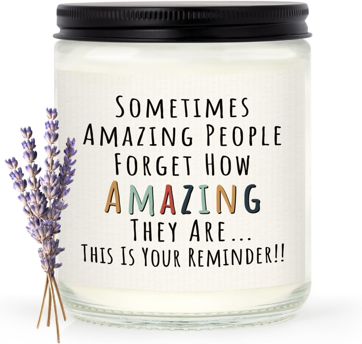 Craftique Gifts for Women, Birthday Gifts for Women- You’re Amazing Candle- Friendship/Thank You/Inspirational Gift for Woman Her Friend Teacher Mom Girlfriend Sister Bestie Lavender