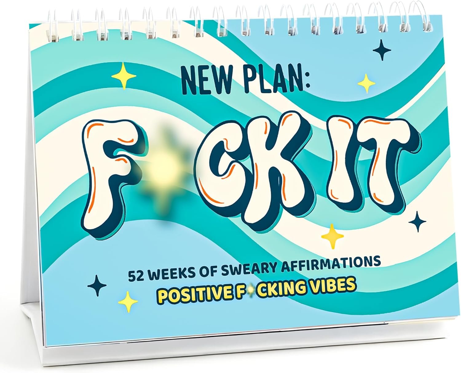 Funny Daily Flip Calendar with 52 Weeks of Sweary Affirmations – Badass Quotes for Women, Sarcastic Positive Desk Calendar, Motivational Office Decor, Funny Gift for Work or Home