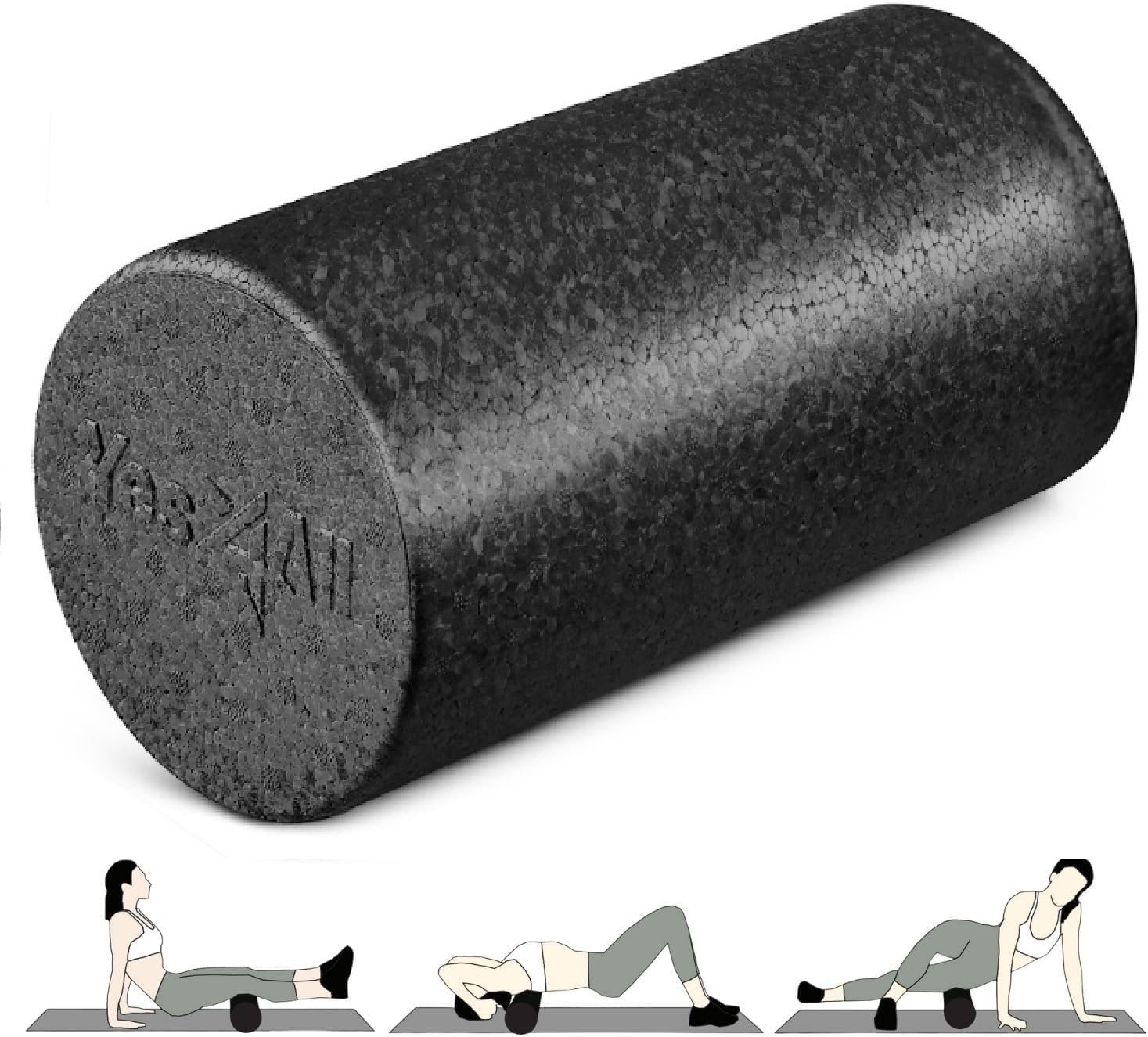 Yes4All High-Density EPP Round Back Roller Foam, Exercise Foam Roller for Yoga, Pilates & Stretching – 12, 18, 24, 36 inch