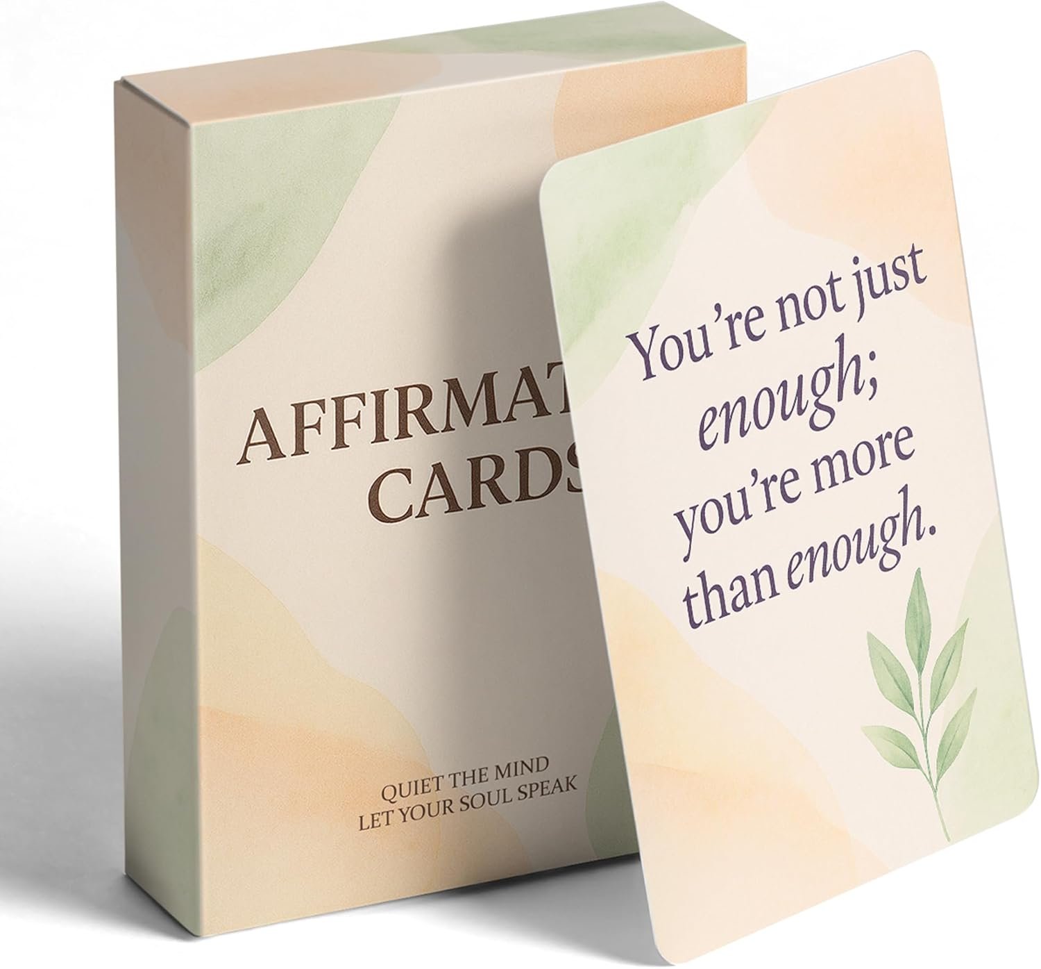54 Badass Affirmation Cards for Women – Watercolor Minimalist Mindfulness Deck – Premium Cardstock Daily Motivational Quotes – Stress Relief & Self Empowerment Gift for Friend, Coworker