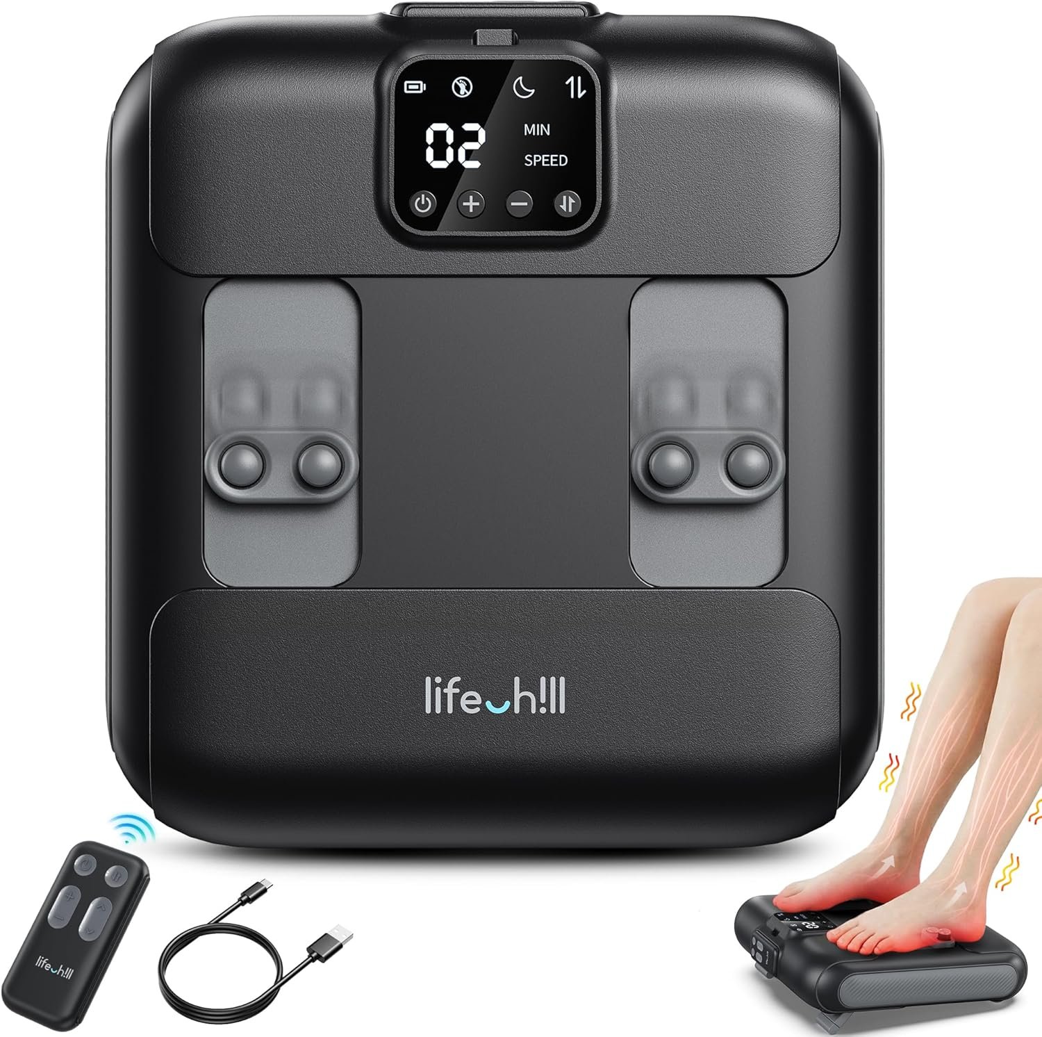 lifechill Cordless Electric Foot Massager [2026 Upgraded] –Fathers Day Dad Gifts for Men,Feet Massager for Plantar Fasciitis & Neuropathy, FSA Eligible HSA Office Desk Home Travel, Gift for Women Mom