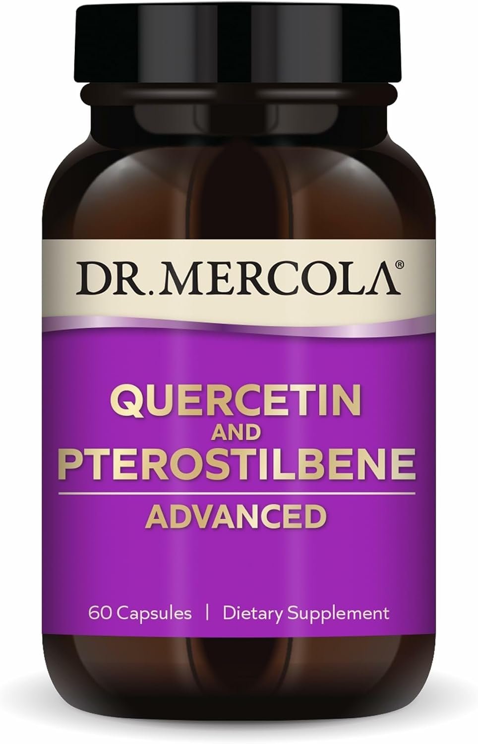 Dr. Mercola Quercetin & Pterostilbene Advanced – Supports Respiratory & Immune Health – 500 mg Quercetin – High-Bioavailability Formula – Non-GMO, Gluten-Free & Soy Free – 60 Capsules (30 Servings)