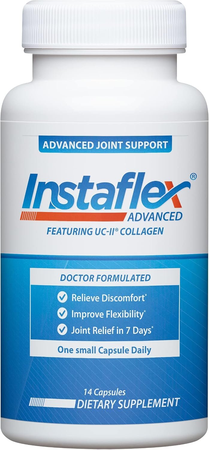Instaflex Advanced Joint Support – Doctor Formulated Joint Relief Supplement, Featuring Collagen & 5 Other Joint Discomfort Fighting Ingredients – NO Glucosamine – Capsule – 14 Count