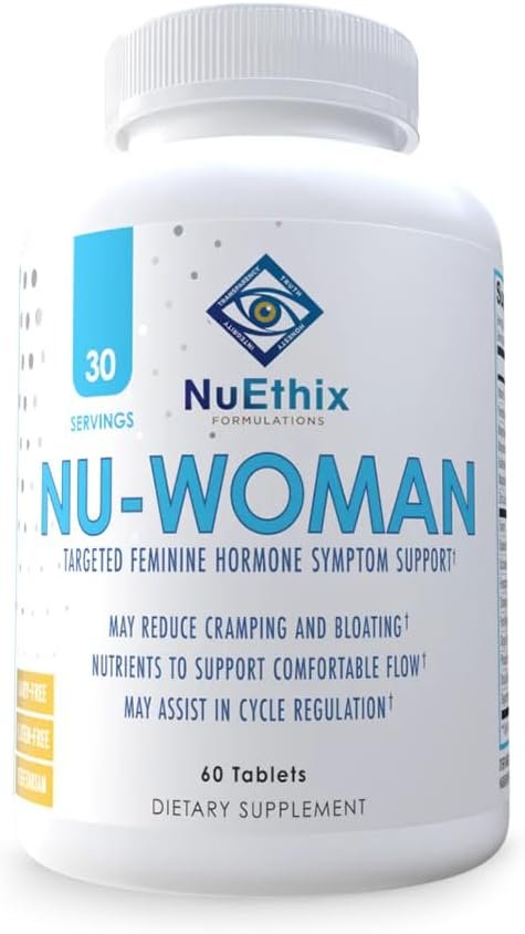 NuEthix Formulations Nu-Woman – Targeted Feminine Hormone System Support – Nutrients to Support Your Body Healing and Working The Way its Supposed to Work – 60 Tablets