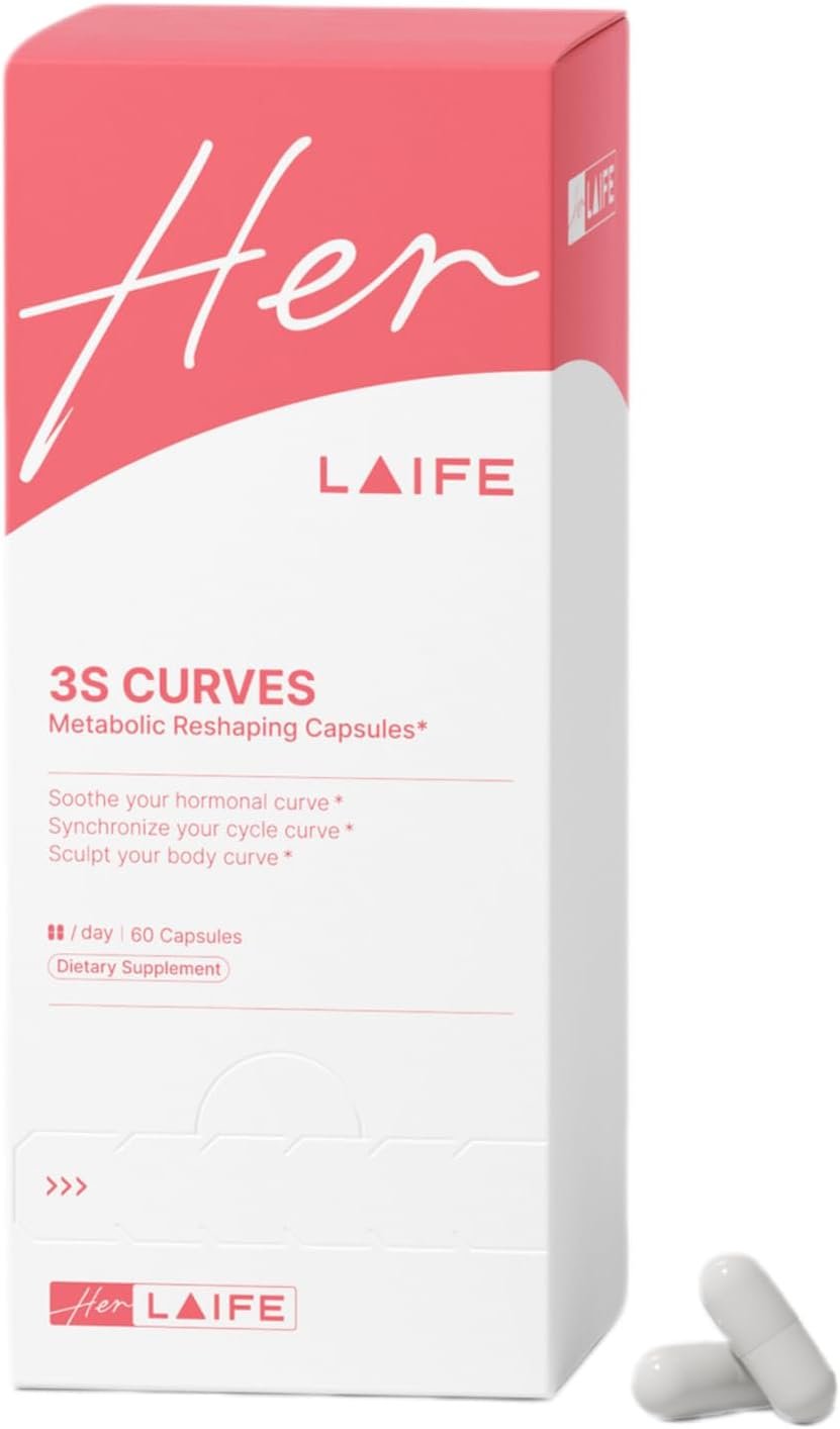 LAIFE Three Curves, Daily Whole-Body Support for Women’s Wellness, 60 Count