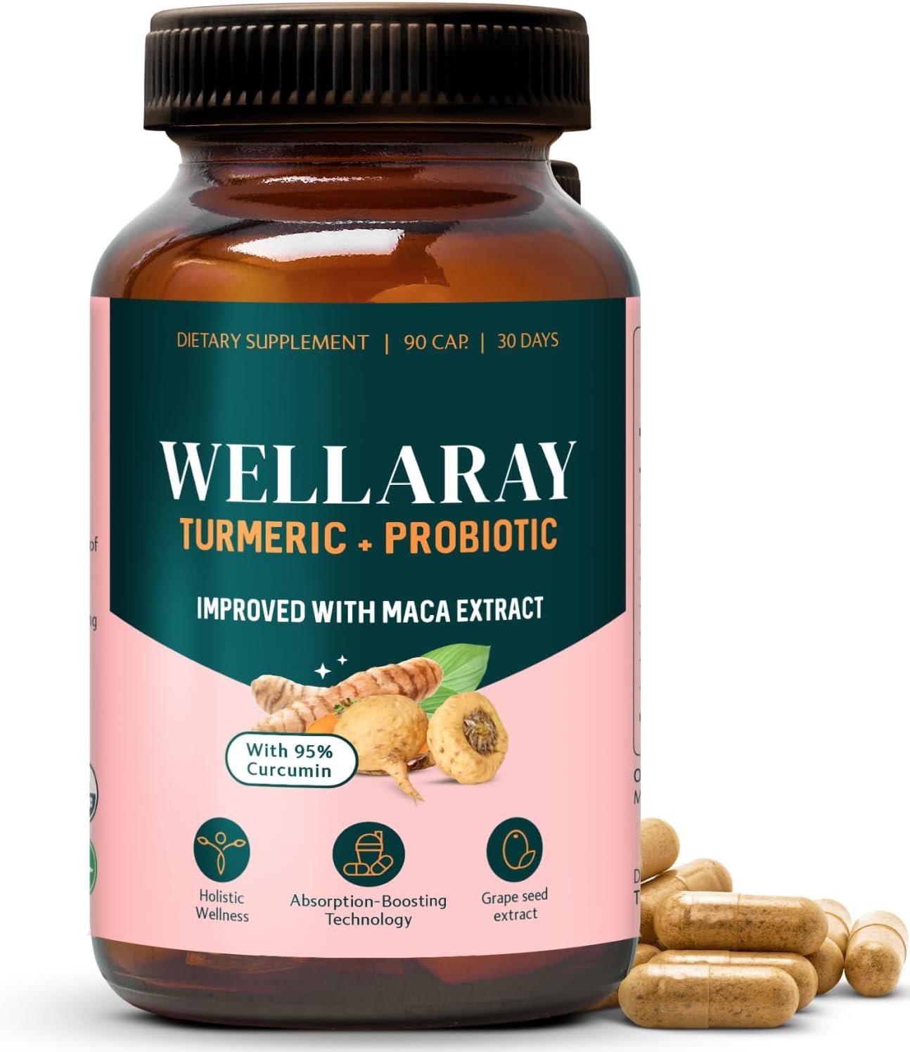 Menopause Relief – Probiotics for Women, 68.2 Billion CFU, Turmeric, Maca & Black Cohosh – Supports Gut Health, Hormone Balance, Weight Management, Joint Health, Hot Flash Support,90 Capsules