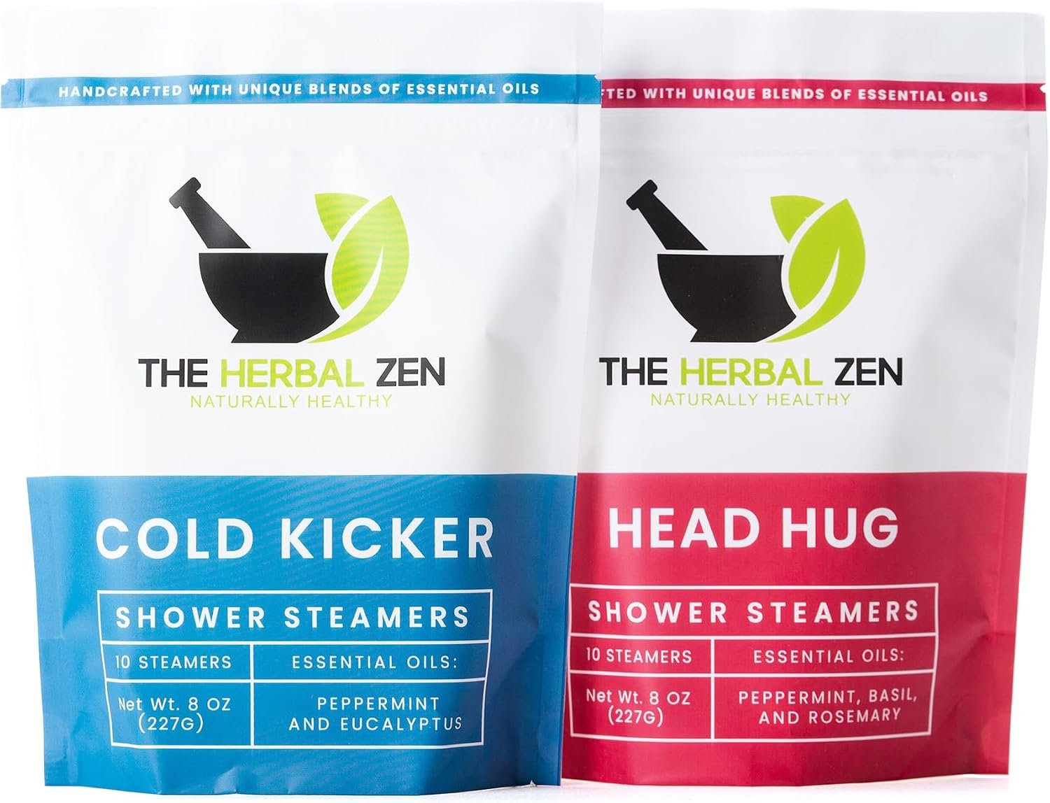 The Herbal Zen Shower Steamers Aromatherapy Gift for Women & Men – 20 Ct | Cold Kicker + Head Hug Combo | Soothing Shower Bomb Tablets | Natural Essential Oils for Relief & Relaxation | Made in USA